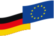 Flaggen: Deutschlandflagge, Europaflagge